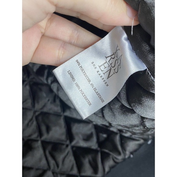Karssen Zoe Karssen Womens Zip Front Paradise Embroidered Jacket Black Sz Large - Picture 5 of 7